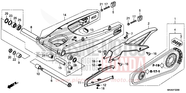 BRAS OSCILLANT de Integra 750 MAT ALPHA SILVER METALLIC (NHB73) de 2018